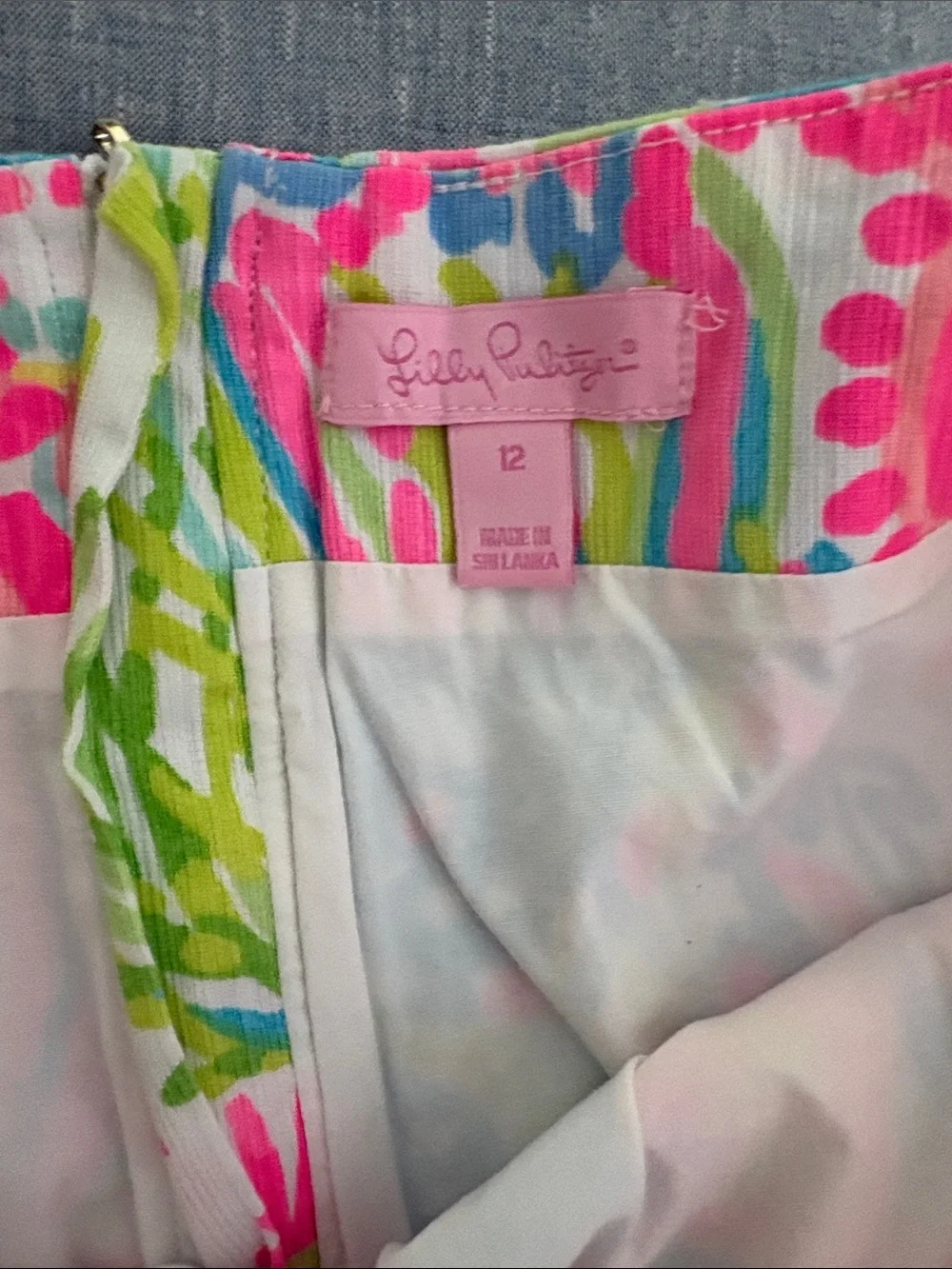 Lilly Pulitzer Neon Floral Mini Skort in Pink, Blue & Green